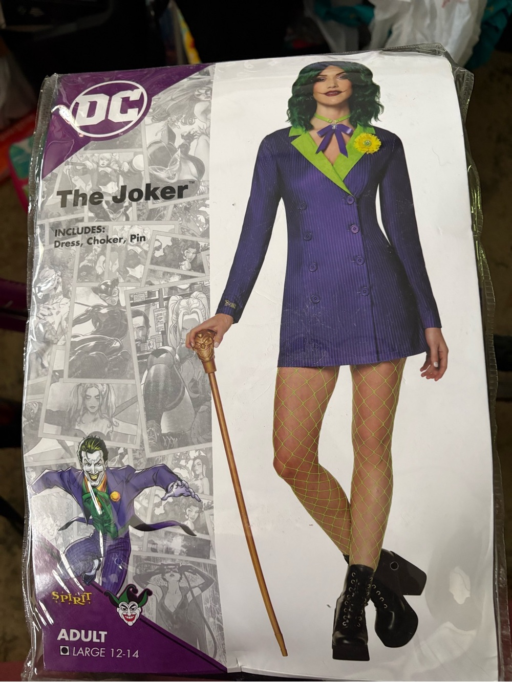 Spirit DC The Joker Purple & Green Dress Costume